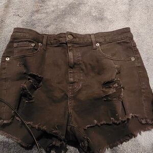 Black Jean Denim Shorts